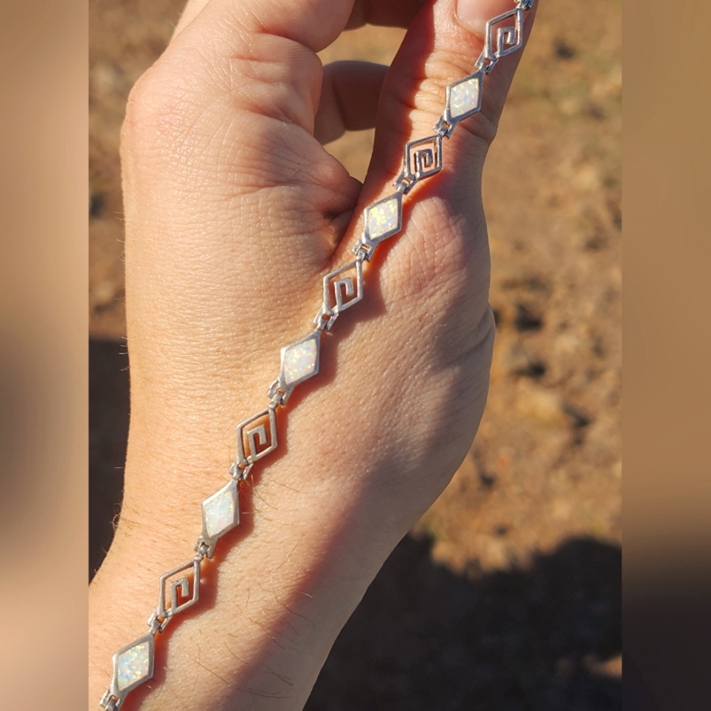 Scientificly White Opal Silver Bracelet 👩‍🔬✨
